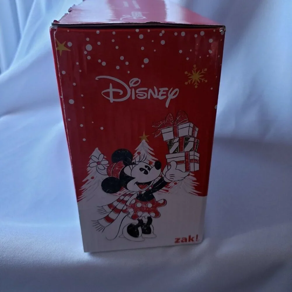 Zak! Disney Mickey Minnie Mouse Glassware Set of 2 Pint 16 ounce Christmas Cups